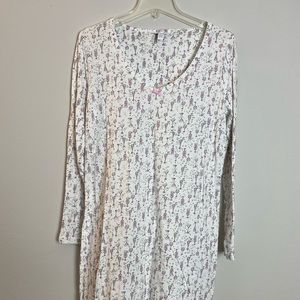 Charter club pajama long sleeve shirt size medium